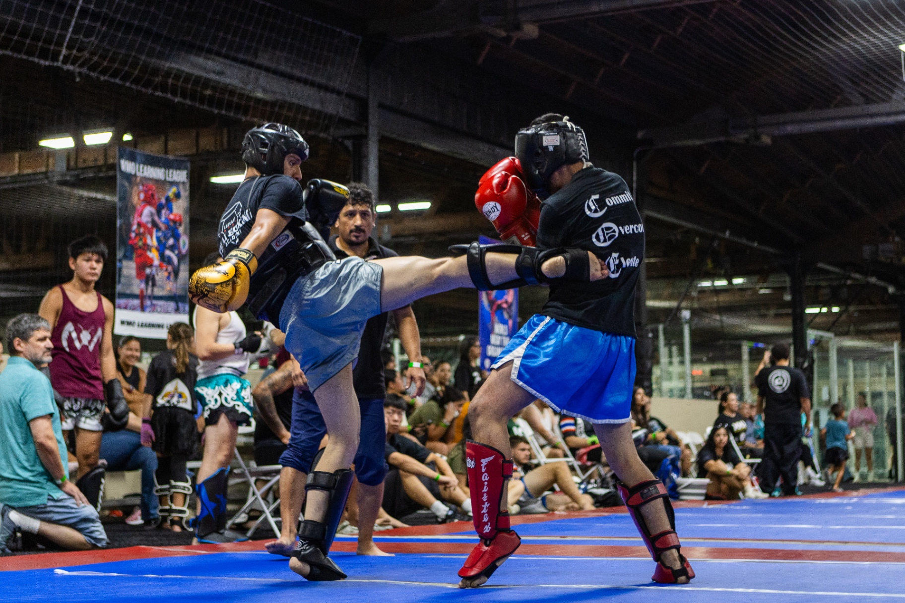 Adult Learning League sparring exchange with WMO referee supervision